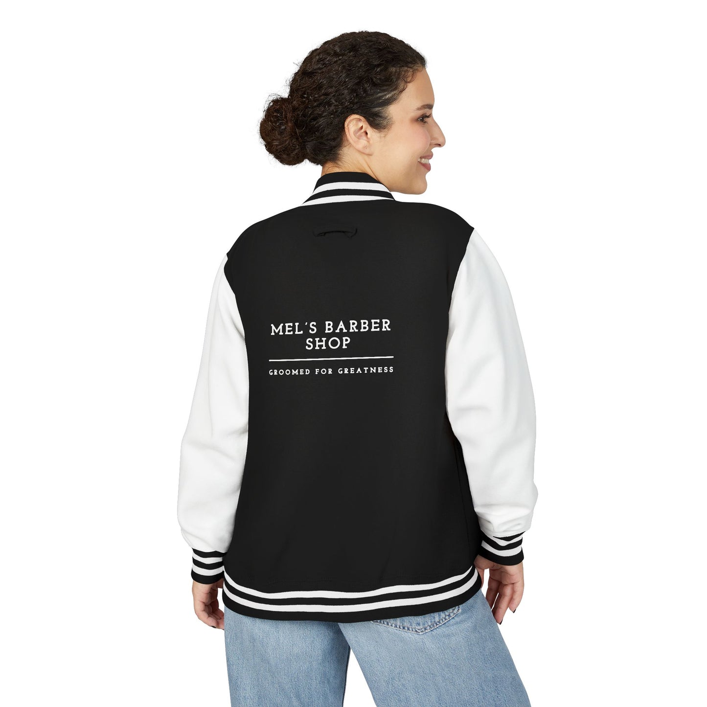 Unisex Heavyweight Letterman Jacket for Personalized Style, Custom Varsity Jacket, Trendy Outerwear, Barber Shop Jacket, Gift for Him or Her