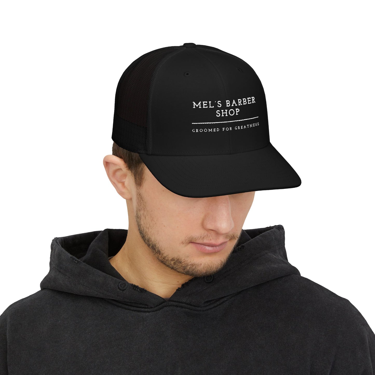 Stylish Snapback Richardson 112 Trucker Cap for Mel's Barber Shop, Perfect Gift for Barbers, Custom Embroidered Cap, Trendy Headwear, Father's Day [...]