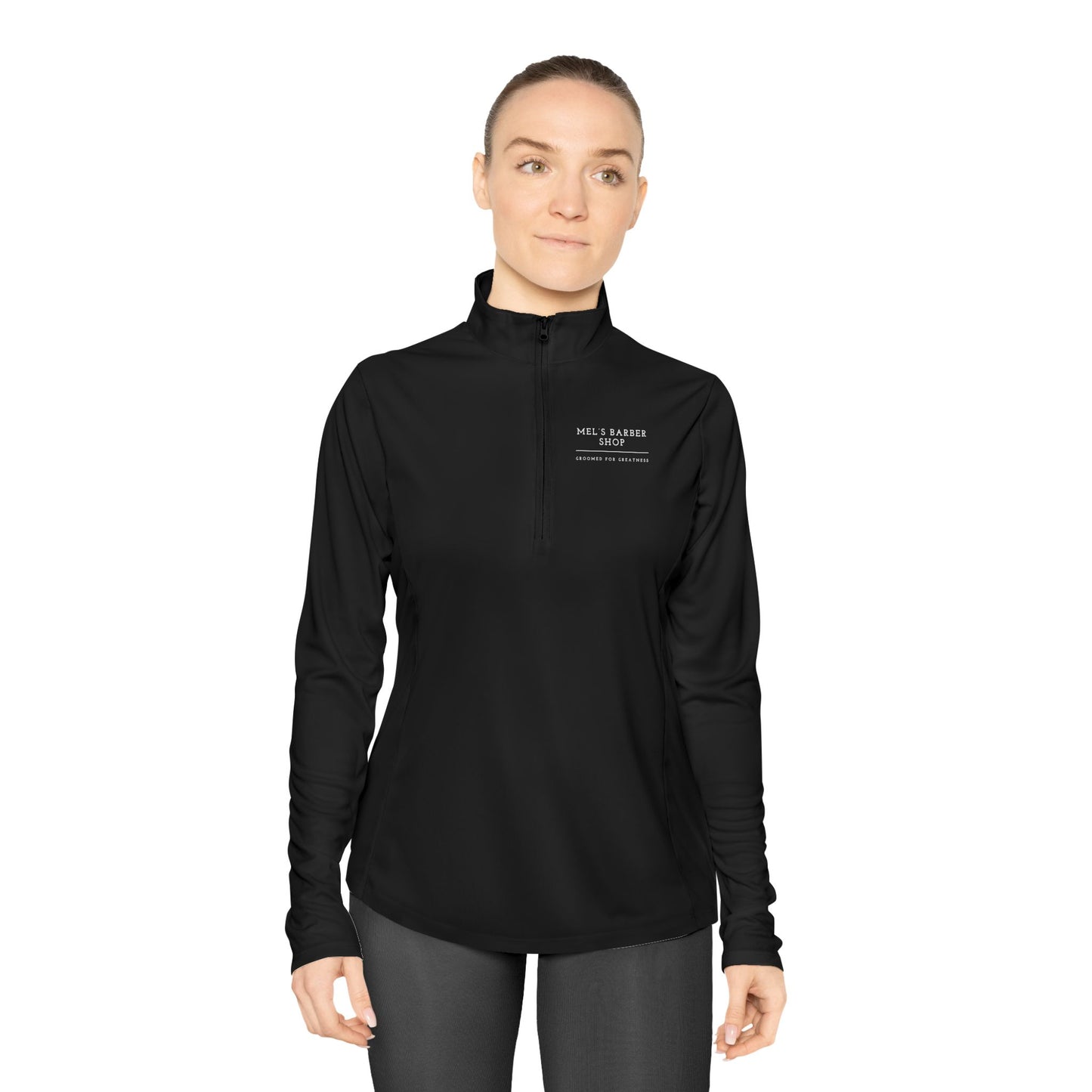 Sleek Ladies Quarter-Zip Pullover - Perfect for Everyday Style, Fitness, Barber Shop Enthusiasts, Gifts, Lounging