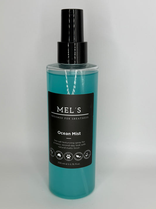 Mel’s Sea Salt Spray - all you need to achieve that messy, second-day look. Adds volume while providing a natural matte, effortless finish.